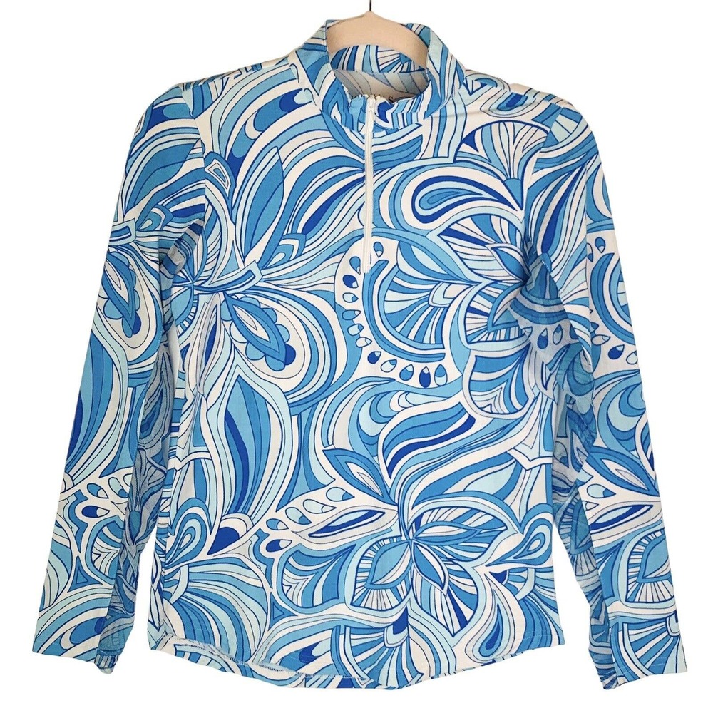Ibkul Icikuls 1/4‎ Zip Cooling Mesh Long Sleeve Top XS. UPF 50+. Golf